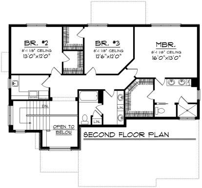 Second Floor for House Plan #1020-00147