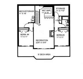 Basement Floor for House Plan #039-00552