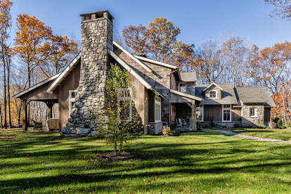 Mountain Rustic House Plan #8504-00152 Elevation Photo