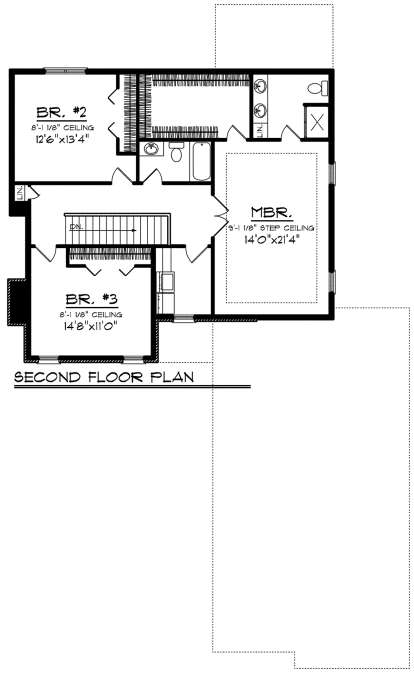 Second Floor for House Plan #1020-00150