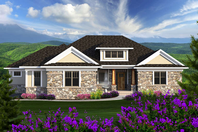 Ranch House Plan #1020-00151 Elevation Photo