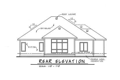 Ranch House Plan #402-01554 Elevation Photo