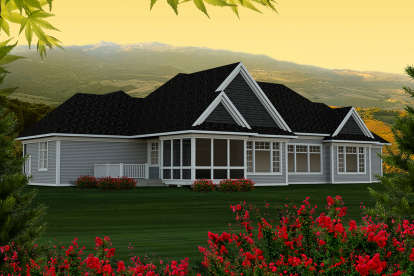 Ranch House Plan #1020-00152 Elevation Photo