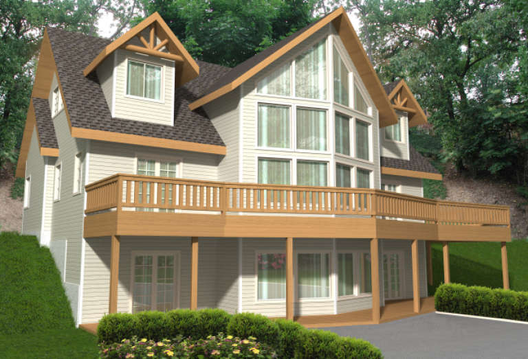 House Plan House Plan #2014 Rear Elevation