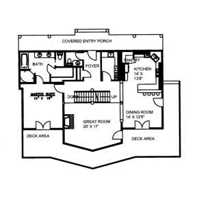 First Floor for House Plan #039-00553