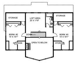 Second Floor for House Plan #039-00553