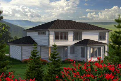 Prairie House Plan #1020-00154 Elevation Photo