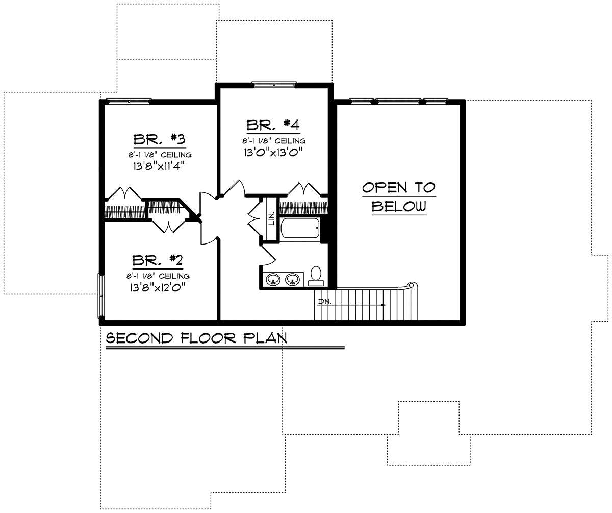 Second Floor for House Plan #1020-00155