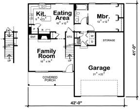 Main Level 1st floor for House Plan #402-01555