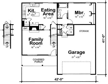 Main Level 1st floor for House Plan #402-01555