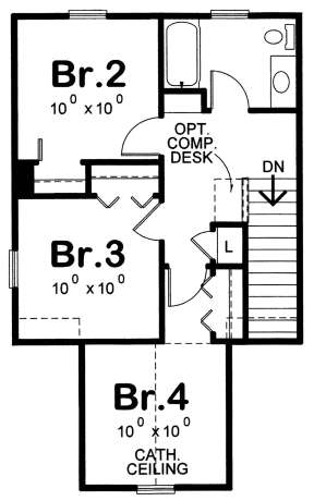 Second Floor for House Plan #402-01555