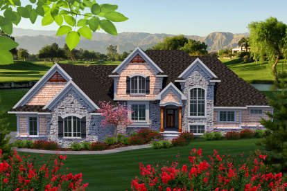 European House Plan #1020-00158 Elevation Photo