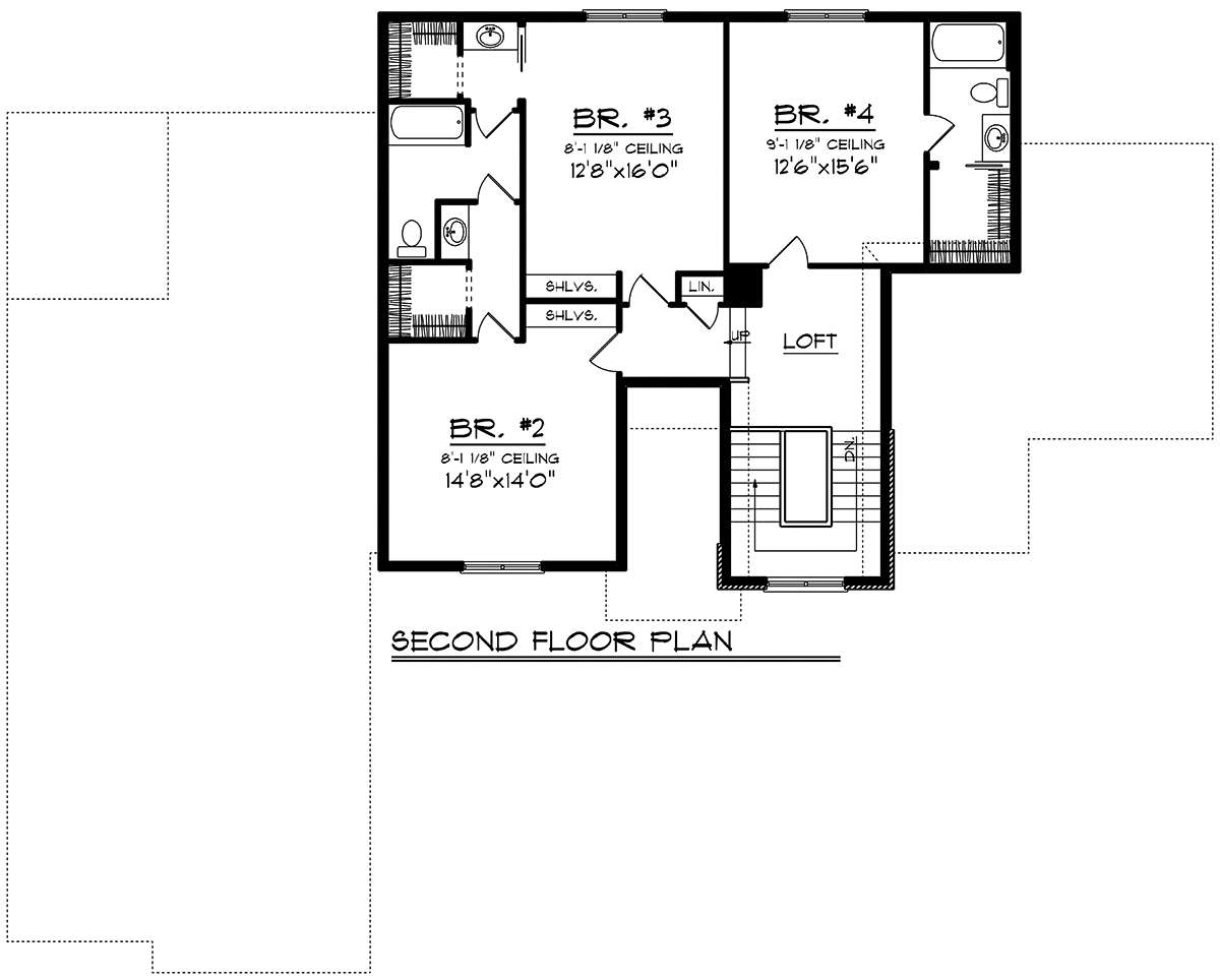 Second Floor for House Plan #1020-00158