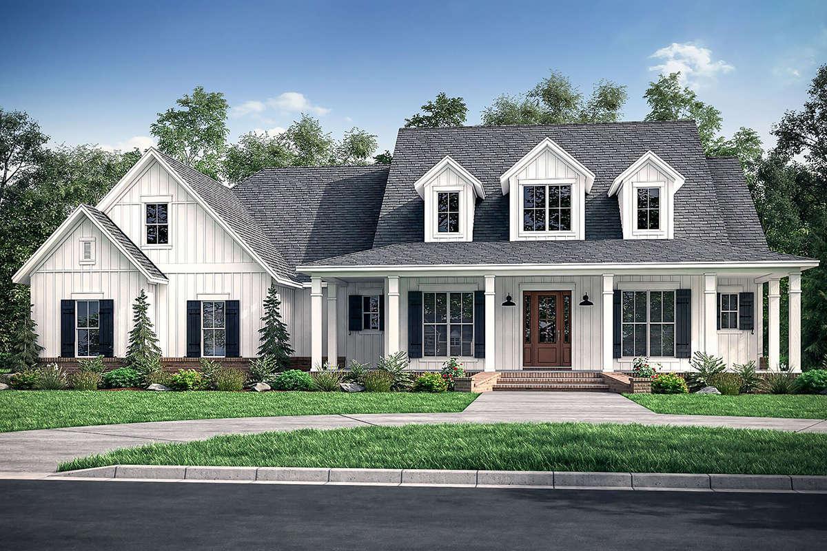 Modern Farmhouse Plan: 2,926 Square Feet, 4-5 Bedrooms, 3.5 Bathrooms