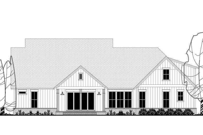 Modern Farmhouse House Plan #041-00179 Elevation Photo