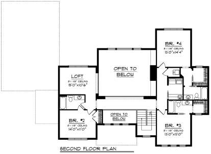 Second Floor for House Plan #1020-00160