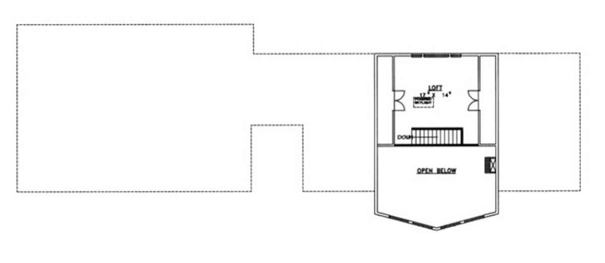 Loft Floor for House Plan #039-00554