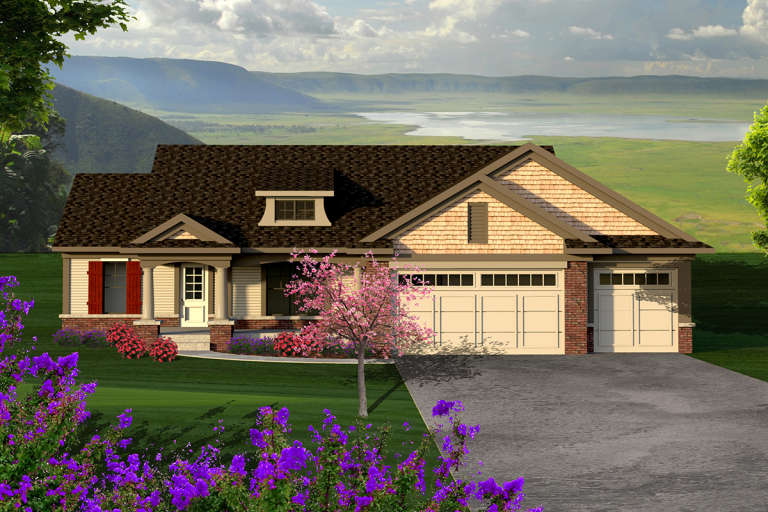 Ranch House Plan #1020-00162 Elevation Photo