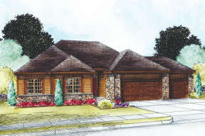 Traditional House Plan #402-01557 Elevation Photo