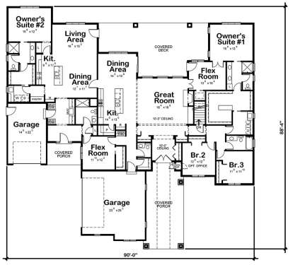 Floorplan 1 for House Plan #402-01559