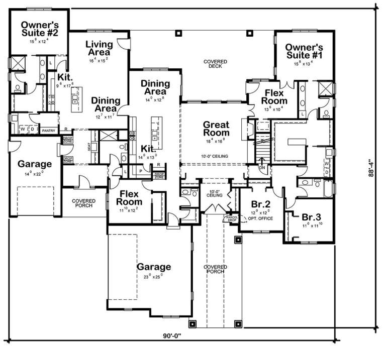 House Plan House Plan #20154 Drawing 1