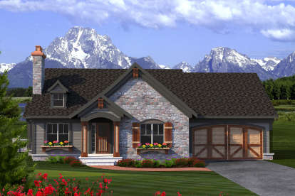 Ranch House Plan #1020-00165 Elevation Photo