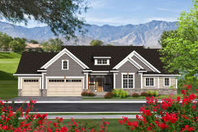 Ranch House Plan #1020-00169 Elevation Photo