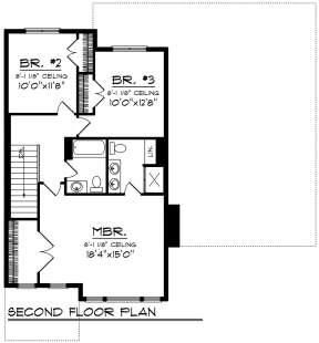 Second Floor for House Plan #1020-00170