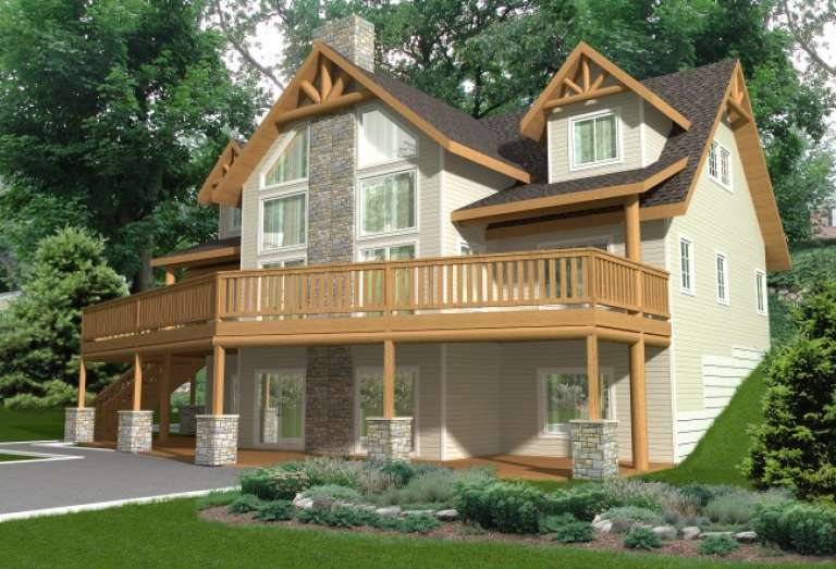 House Plan House Plan #2017 Rear Elevation