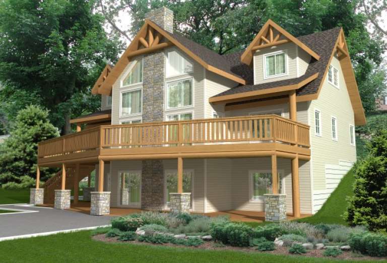 House Plan House Plan #2017 Rear Elevation