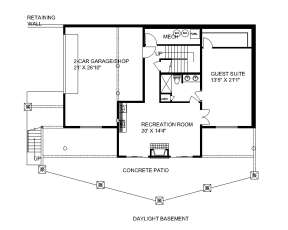 Basement for House Plan #039-00556