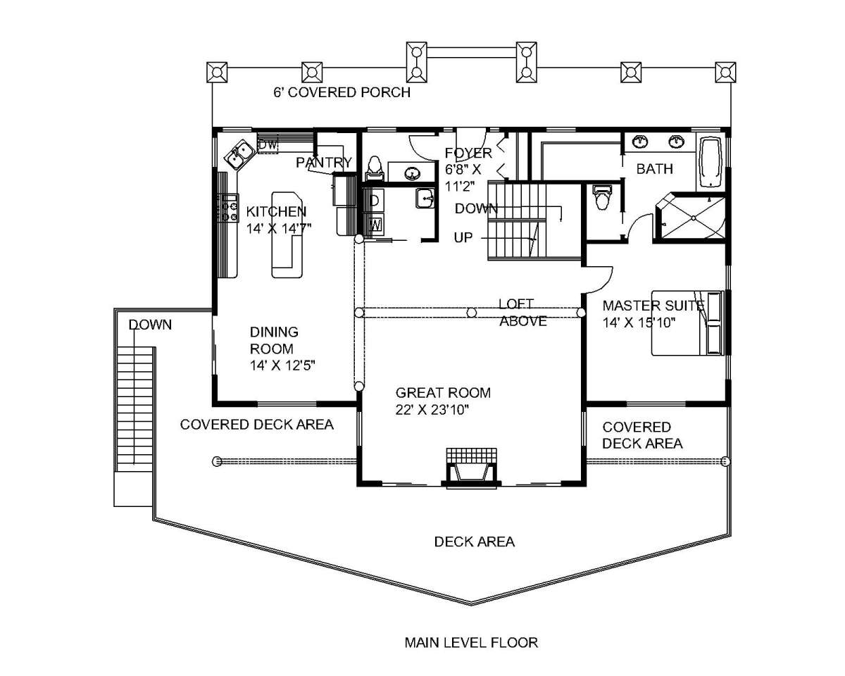 Main Floor for House Plan #039-00556