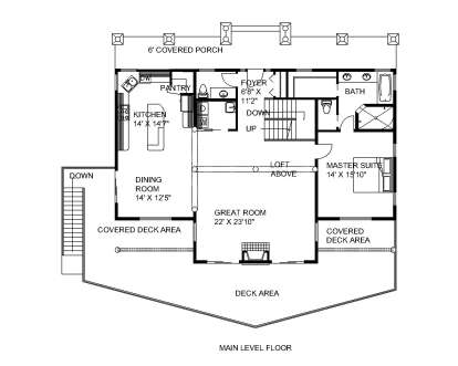 Main Floor for House Plan #039-00556