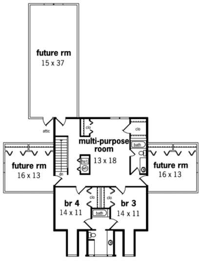 Floorplan 2 for House Plan #048-00198