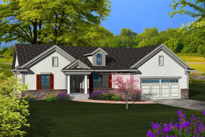 Ranch House Plan #1020-00188 Elevation Photo