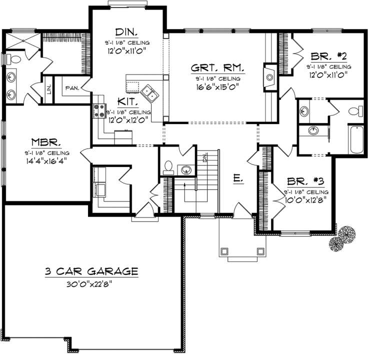 House Plan House Plan #20182 Drawing 1