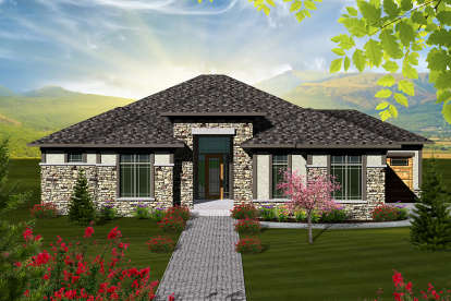 Prairie House Plan #1020-00190 Elevation Photo