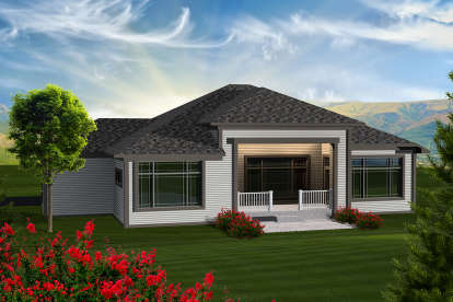 Prairie House Plan #1020-00190 Elevation Photo