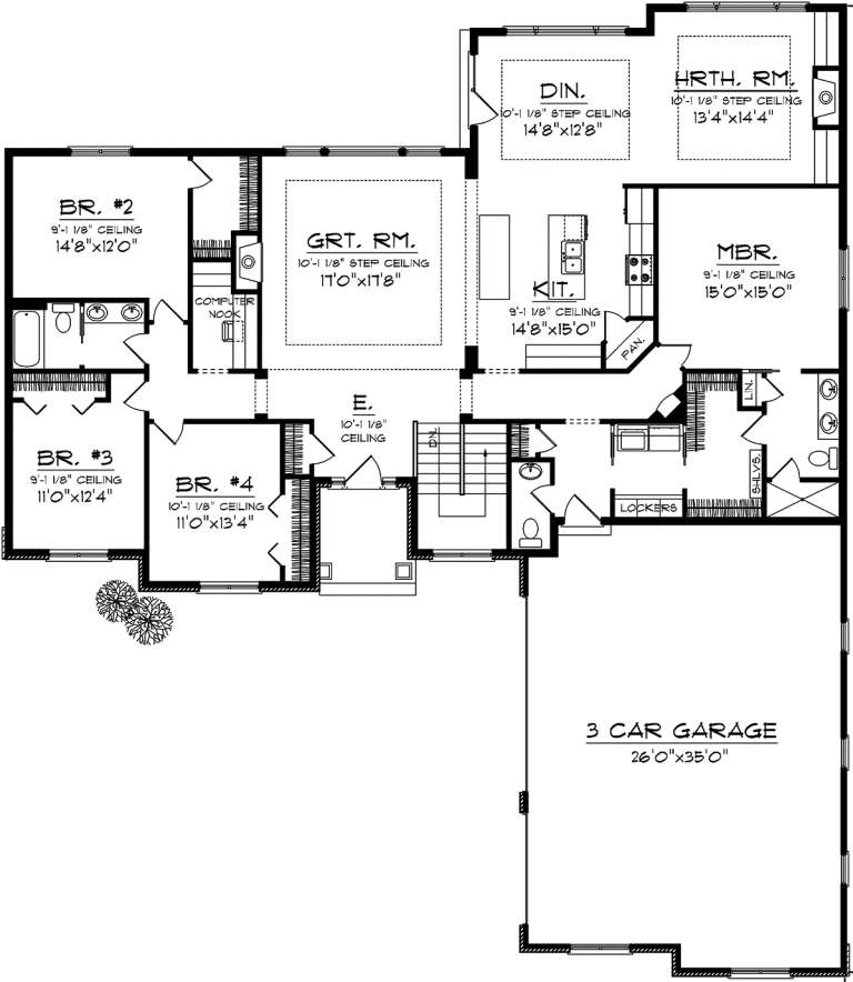 House Plan House Plan #20190 Drawing 1