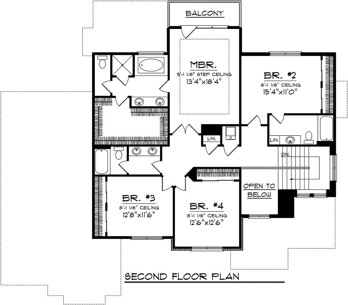 Second Floor for House Plan #1020-00198
