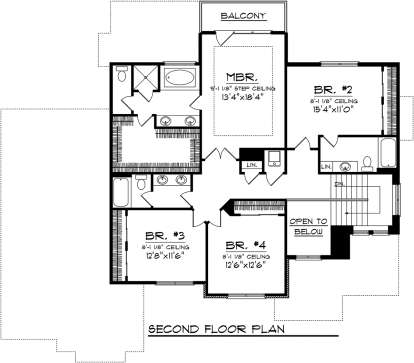 Second Floor for House Plan #1020-00198