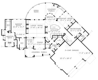 Main Level 1st floor for House Plan #699-00107