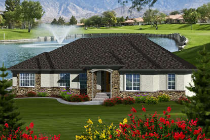 European House Plan #1020-00201 Elevation Photo