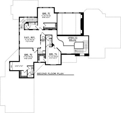 Second Floor for House Plan #1020-00202