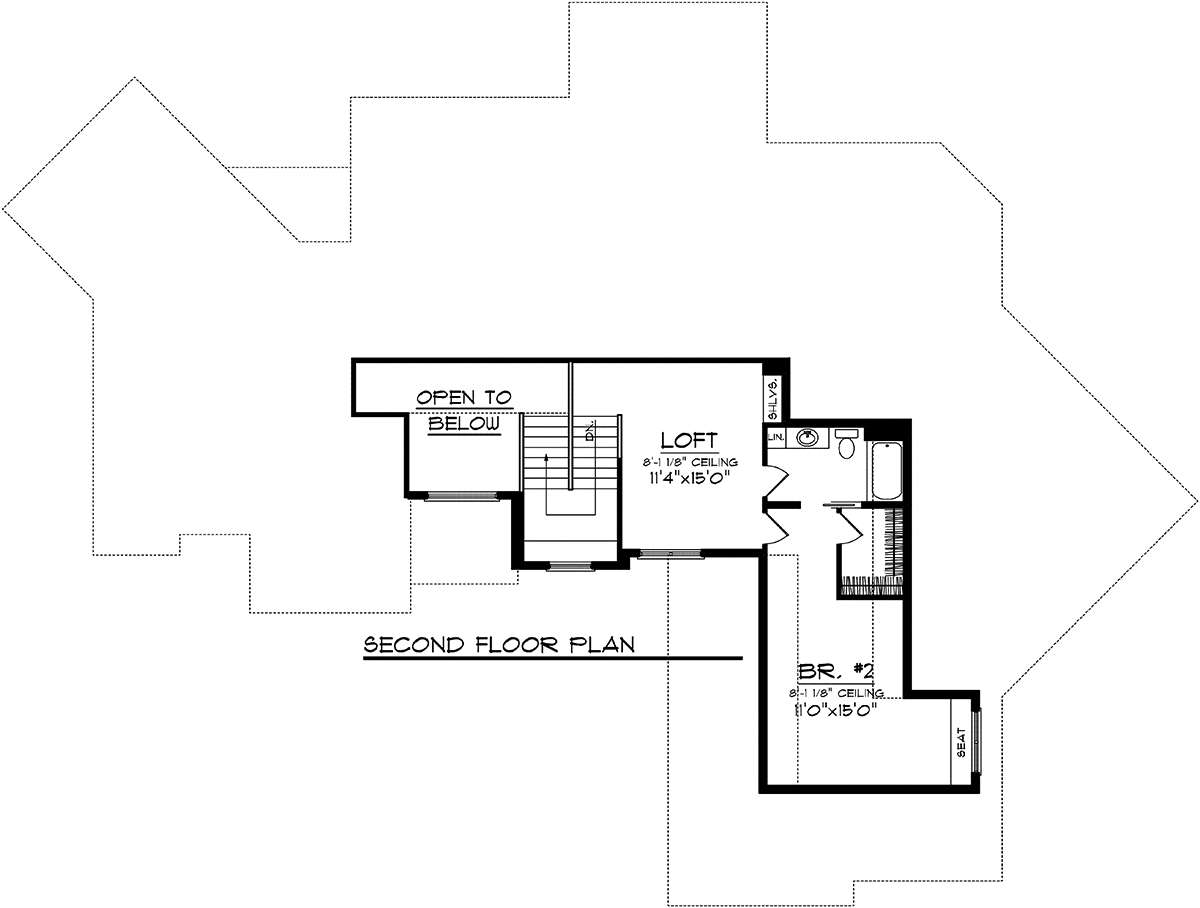 Second Floor for House Plan #1020-00203