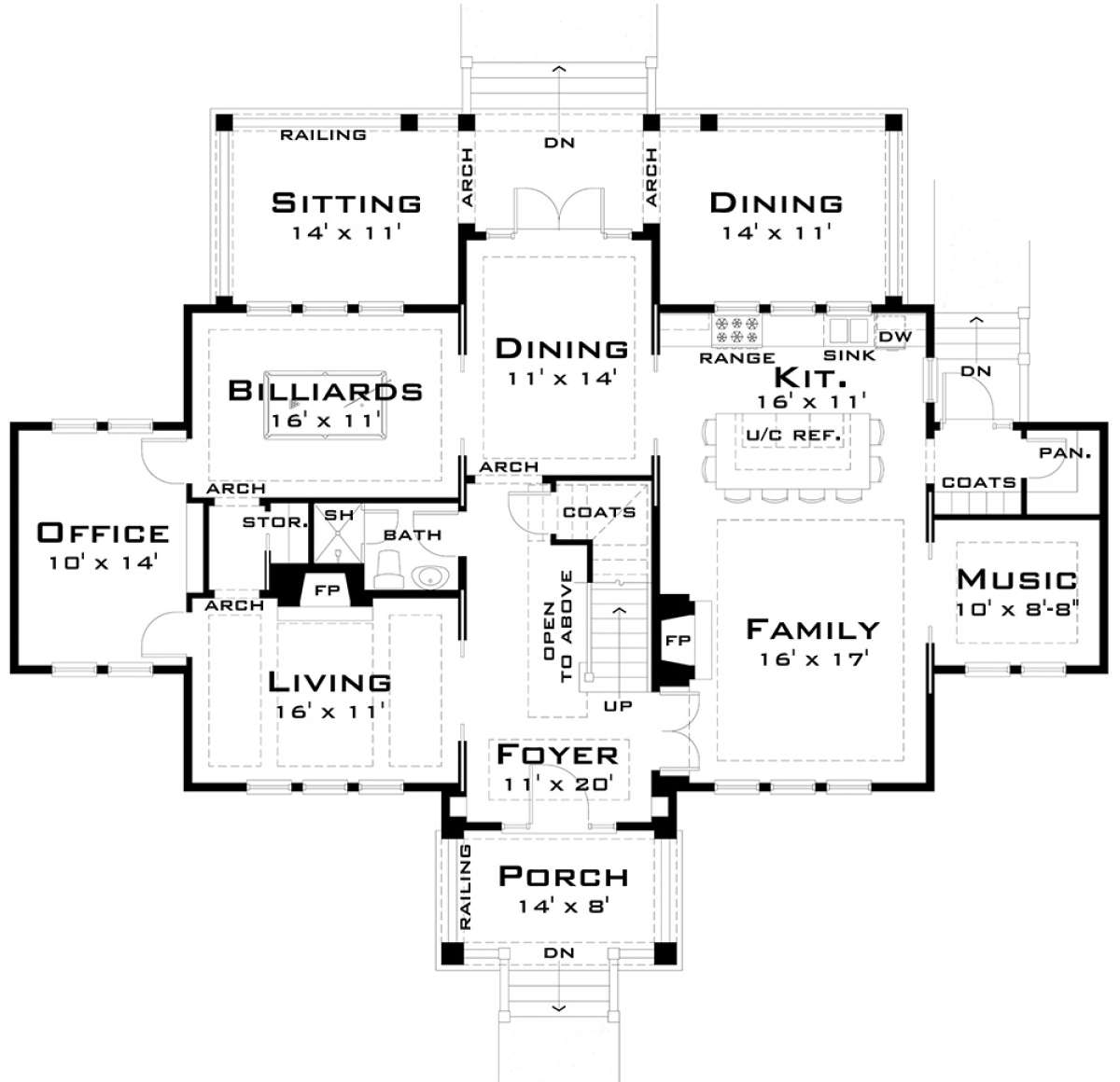 Main Floor for House Plan #028-00041
