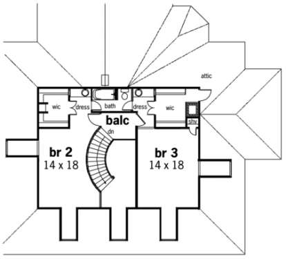 Floorplan 2 for House Plan #048-00200
