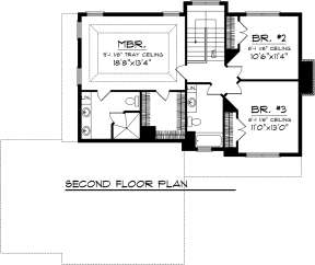 Second Floor for House Plan #1020-00205