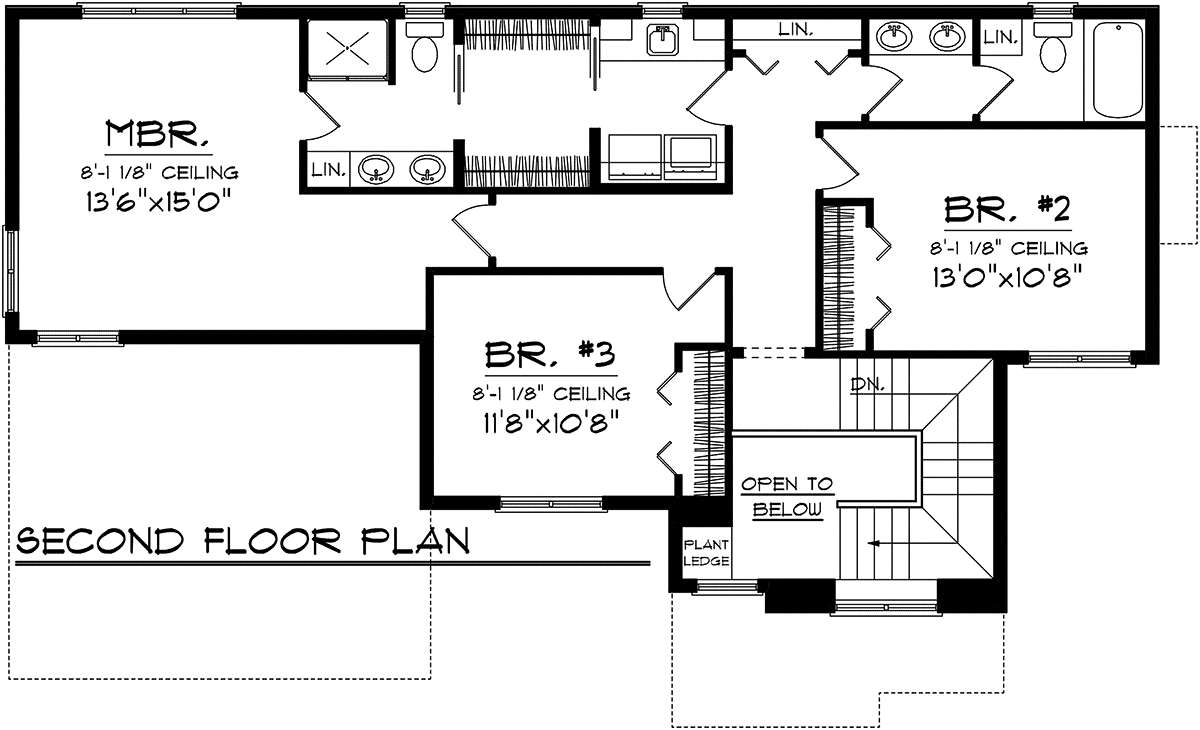 Second Floor for House Plan #1020-00206