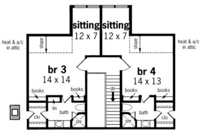 Floorplan 2 for House Plan #048-00201